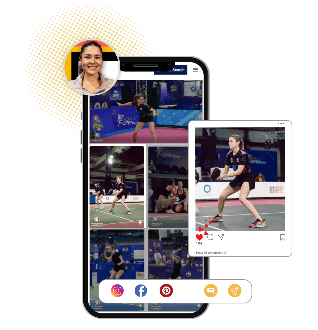 Athlete content sharing and personal brand platform