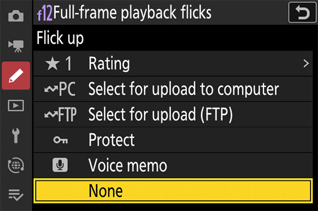 Nikon FTP screen
